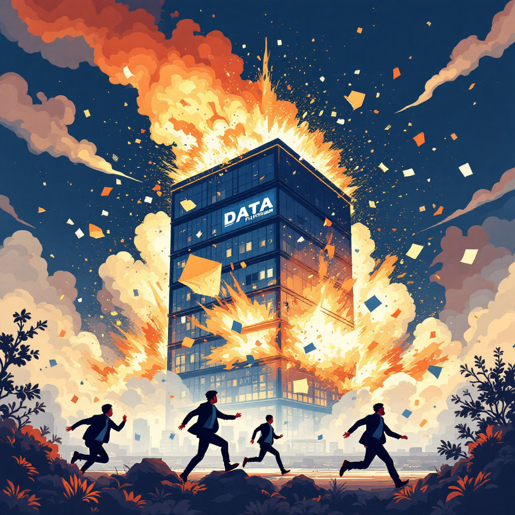 illustration depicting data explosion