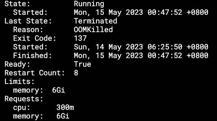 screenshot of grafana dashboard for JVM metrics